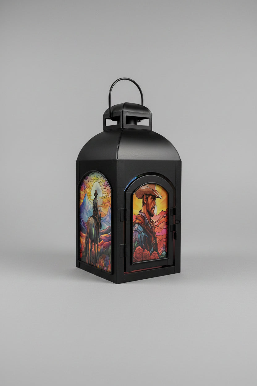 stained glass candles